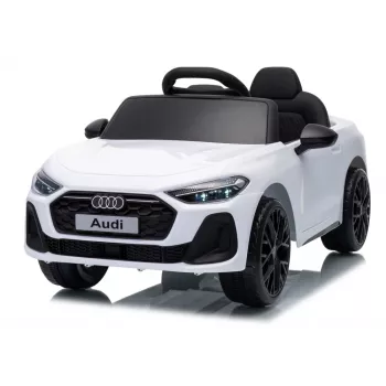 LEAN CARS Audi A5L HL788 12V Auto elettrica per bambini con telecomando, Bianco