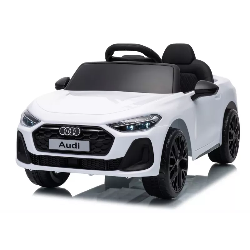 LEAN CARS Audi A5L HL788 12V Auto elettrica per bambini con telecomando, Bianco