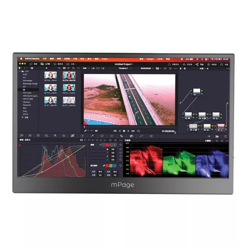 MAXCOM Monitor portatile Mpage 15 - 15,6 pollici Full HD IPS USB-C HDR10 Alluminio