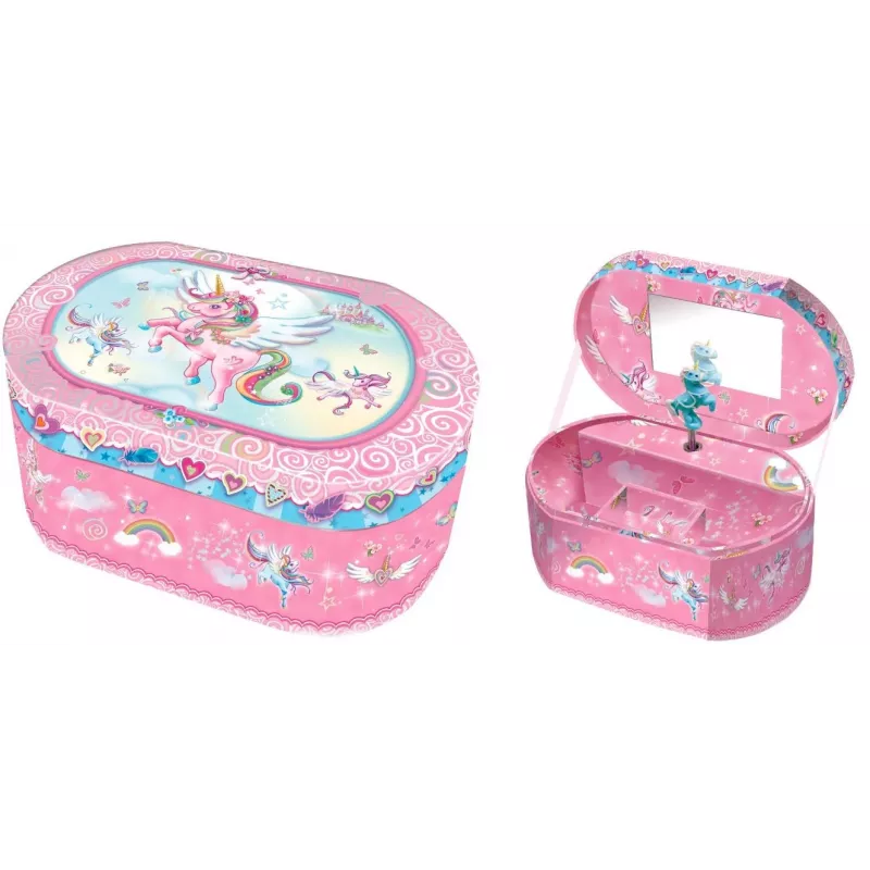 PULIO Pecoware Scatola musicale ovale - Unicorno