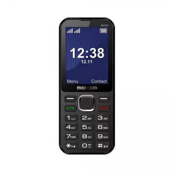 MAXCOM MM282 4G Dual-SIM Feature-Phone con display 2,8 pollici, KaiOS, batteria ricaricabile 1400 mAh, USB-C, Bluetooth 5.1, Wi-Fi-Hotspot, fotocamera 2-MP, FM-Radio, nero