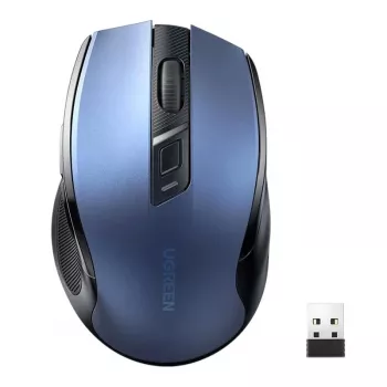 UGREEN MU006 mouse wireless silenzioso, 2,4 GHz, 2400 DPI, blu