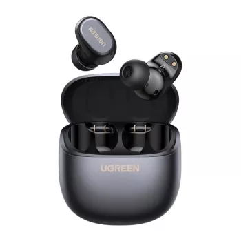 UGREEN WS220 auricolari TWS True Wireless Bluetooth 5.0 con custodia di ricarica, controllo touch, protezione IPX4, microfono integrato, autonomia totale 16h - nero
