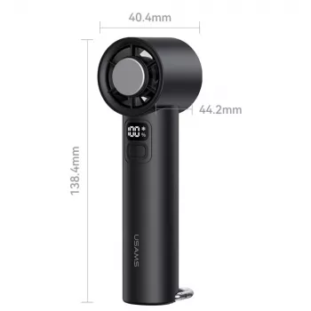 USAMS ventilatore portatile a raffreddamento a ghiaccio 2000mAh, nero