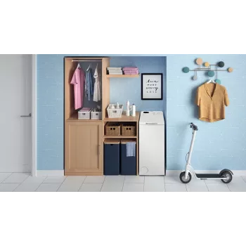 Indesit BTWS50400PLN lavatrice a carica dall'alto, 5 kg, 1000 giri/min, bianco, classe di efficienza energetica E