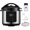 Multicooker CONCEPT CK8001, 5L, 900W, 10 programmi, LED, pentola in ceramica antiaderente, partenza ritardata, funzione mantieni caldo, nero/argento