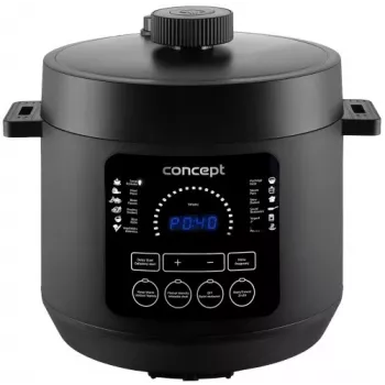 Multicooker CONCEPT CK6001 5L 900W 10 programmi antiaderente nero/acciaio inox