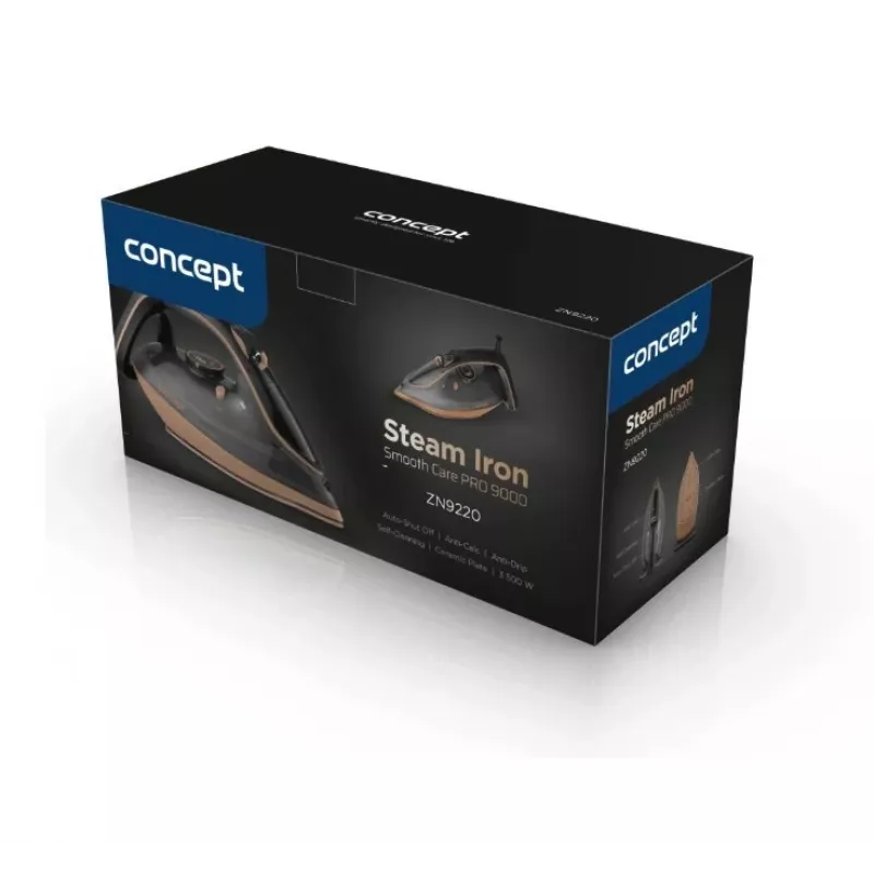 Ferro da stiro a vapore CONCEPT 3500W ZN9220 piastra in ceramica 380ml