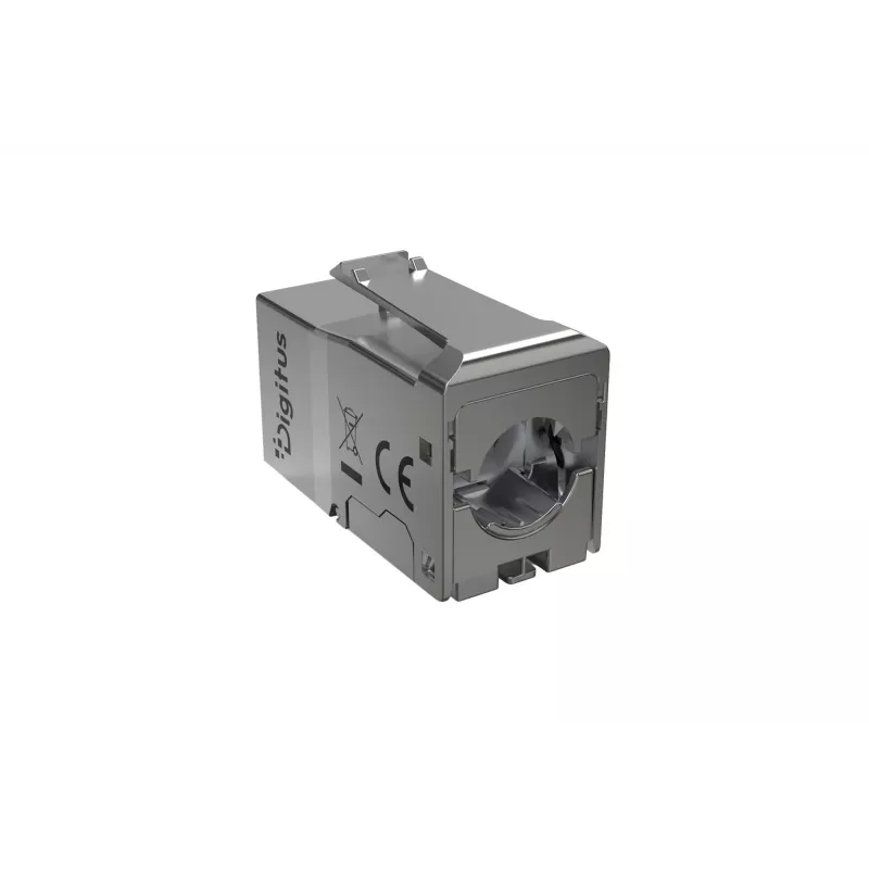 DIGITUS Modulo Keystone Cat. 6A, schermato, senza attrezzi, RJ45, argento