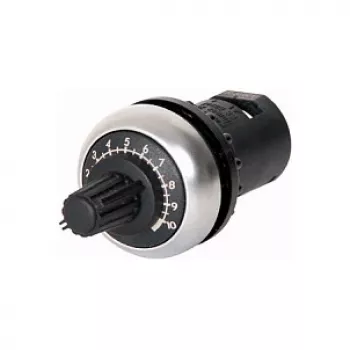 Eaton M22-R10K Potenziometro frontale, 10 kOhm, lineare, rotazione singola, montaggio su pannello frontale, IP66/IP67/IP69K
