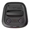 Denver BPS-270 altoparlante portatile per feste con Bluetooth, 400W PMPO, effetti luminosi LED, karaoke, radio FM, USB/SD/AUX, ingresso microfono, nero