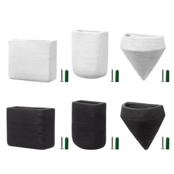 Vaso da appendere in ceramica bianco TR-HANGKKIT-002