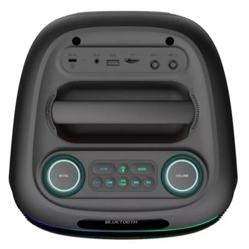 DENVER BPS-170 altoparlante per feste Bluetooth 400W con luci RGB, TWS, karaoke, radio FM, ingressi USB/SD/AUX/Microfono