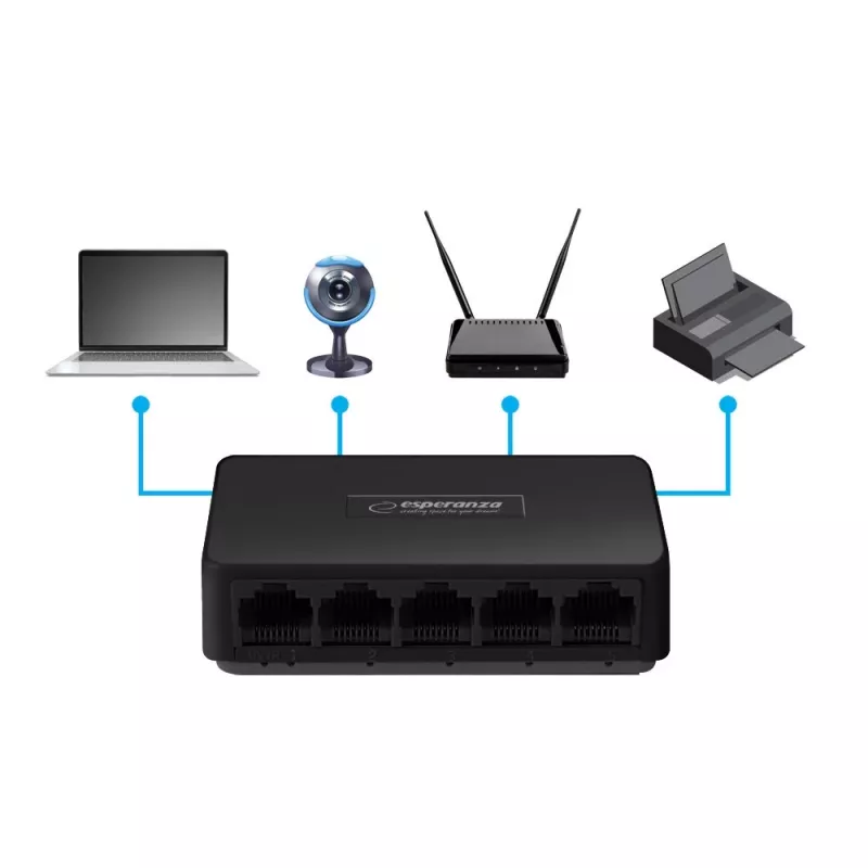 ESPERANZA switch Gigabit 5 porte 10/100/1000 ONYX ENS103
