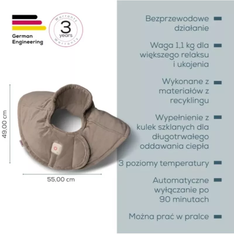 Beurer HK 165 Huggy cuscino termico Smokey Taupe