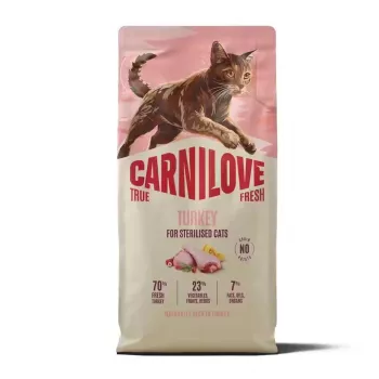 CARNILOVE TRUE FRESH crocchette per gatti tacchino per gatti adulti castrati di tutte le razze 2 kg