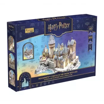 CUBIC FUN Puzzle 3D Harry Potter Hogwarts Grande Sala e Torre di Astronomia con luce LED – 850 pezzi, kit di costruzione da collezione
