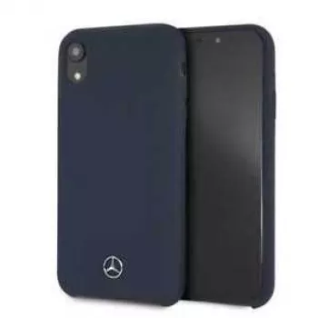 Mercedes-Benz Apple iPhone XR custodia in silicone liquido blu navy