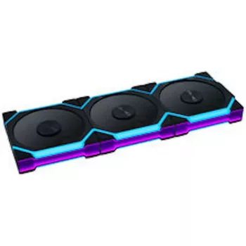 Lian Li UNI FAN SL FLEX Wireless ARGB Reverse Blade ventola PWM 120mm - confezione da 3 con controller, nera
