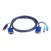 ATEN cavo KVM intelligente 2L-5502UP - cavo combinato tastiera, video, mouse (KVM)