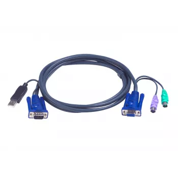 ATEN cavo KVM intelligente 2L-5502UP - cavo combinato tastiera, video, mouse (KVM)