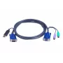 ATEN cavo KVM intelligente 2L-5502UP - cavo combinato tastiera, video, mouse (KVM)