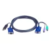 ATEN cavo KVM intelligente 2L-5502UP - cavo combinato tastiera, video, mouse (KVM)