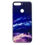 Evelatus custodia in vetro temperato per retro Samsung Galaxy A7 (2018) - notte stellata