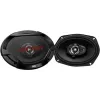 JVC CS-DR6932 altoparlanti coassiali 3 vie per auto 6x9 pollici, 500W di picco, 70W RMS, woofer in carbonio-mica, tweeter PEI, 4 Ohm