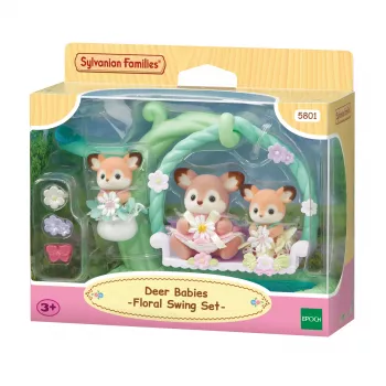Sylvanian Families Set di gioco cucciolo di cervo con altalena floreale