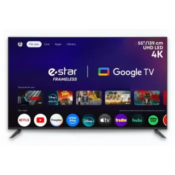 NO NAME LEDTV55A1T2 TV Smart QLED 4K UHD 55 pollici con Dolby Vision IQ, HDR10+, Dolby Atmos, VIDAA U5.0, Alexa integrata, design senza cornice, Game Mode