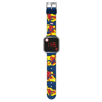 PULIO Spiderman orologio digitale LED per bambini - rosso/blu