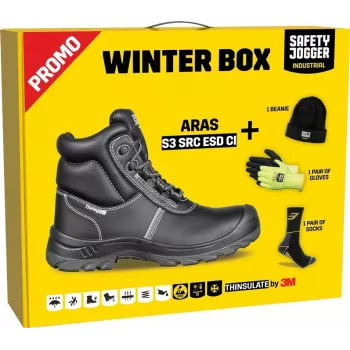 ARAS Winter Box con gadget in omaggio – set regalo con altoparlante Bluetooth, powerbank 5000 mAh, cavo di ricarica multiplo e caricabatterie da auto a doppia porta