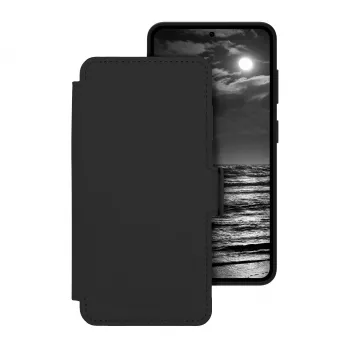 dbramante1928 Lynge ICON flip case per Samsung Galaxy S26 – compatibile MagSafe, pelle pieno fiore, mezzanotte