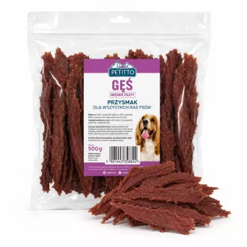 PETITTO filetti di oca morbidi per cani 500g