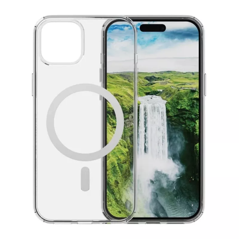 dbramante1928 Iceland Ultra D3O cover posteriore MagSafe per Apple iPhone 15 Plus, trasparente