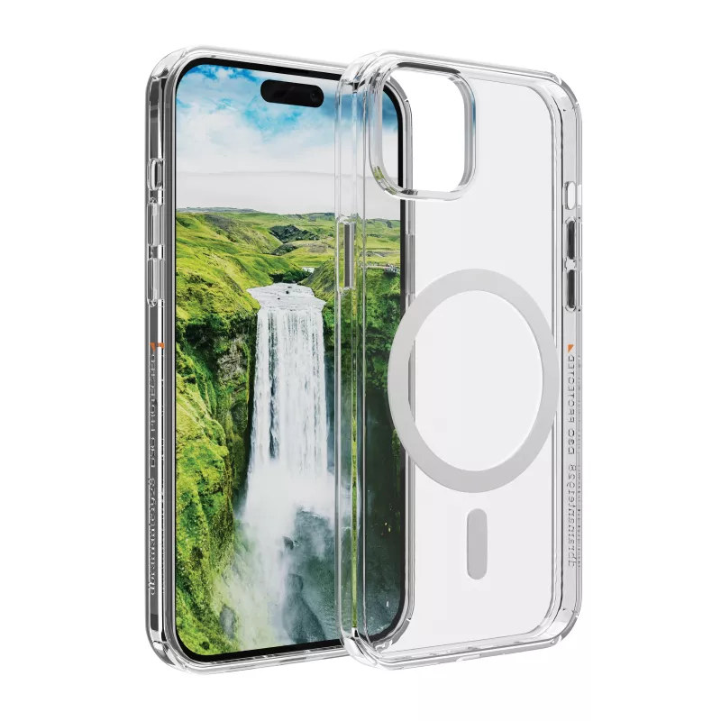 dbramante1928 Iceland Ultra D3O cover posteriore MagSafe per Apple iPhone 15 Plus, trasparente