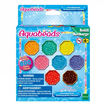 EPOCH Aquabeads set di ricarica perline glitter - 800 perline in 8 colori