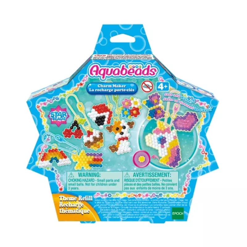 EPOCH Aquabeads set charm e ciondoli - oltre 600 perline, 10+ design, set creativo ad acqua per bambini da 4 anni