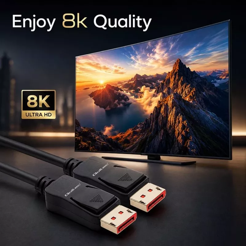 QOLTEC cavo DisplayPort M/M V2.1 40G 0,5m