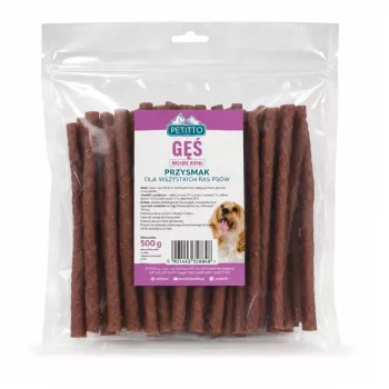 PETITTO Strisce morbide di pelle d'oca snack per cani 500 g