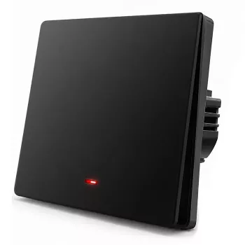 Qoltec 52722 interruttore luce smart Wi-Fi, 1 canale, pannello touch, timer, Tuya/Smart Life, nero