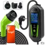 Qoltec caricabatterie portatile EV Type 2 su Schuko 3,5 kW 16 A cavo 5 m con Wi-Fi e LCD