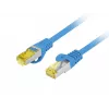 LANBERG cavo patch in rame Cat.6A S/FTP LSZH 20m blu Fluke Passed
