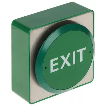 INNE PW-86E Pulsante di apertura porta – pulsante momentaneo per controllo accessi, ABS bianco, NO/NC/COM, 86x86 mm