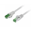 LANBERG PCF7-10CU-1500-S Cavo patch in rame Cat.7 S/FTP LSZH, 15 m, grigio, Fluke Passed