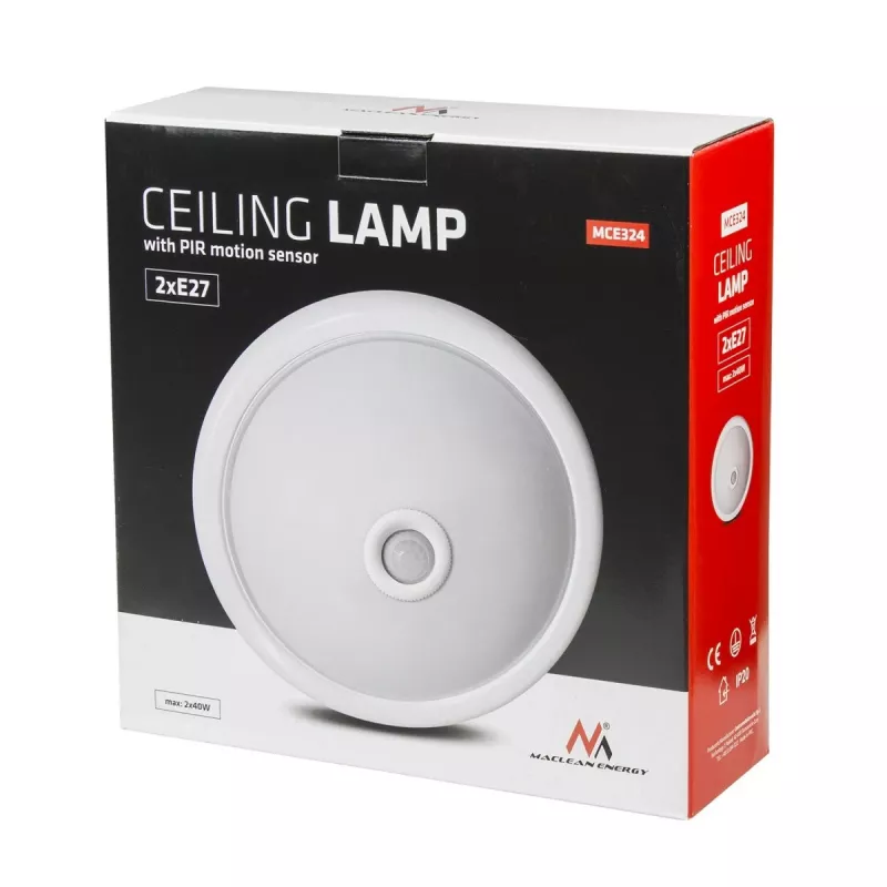 Maclean MCE324 Plafoniera con sensore di movimento e crepuscolare