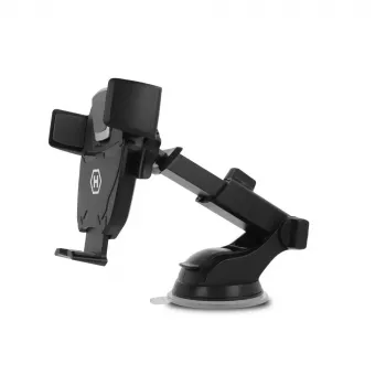HAMMER Extreme supporto auto universale per smartphone parabrezza cruscotto con ventosa forte, rotazione 360°, clip regolabile, nero