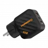 Alimentatore HAMMER RapidCharge 65W GaN - 2x USB-C PD, 1x USB-A QC, nero