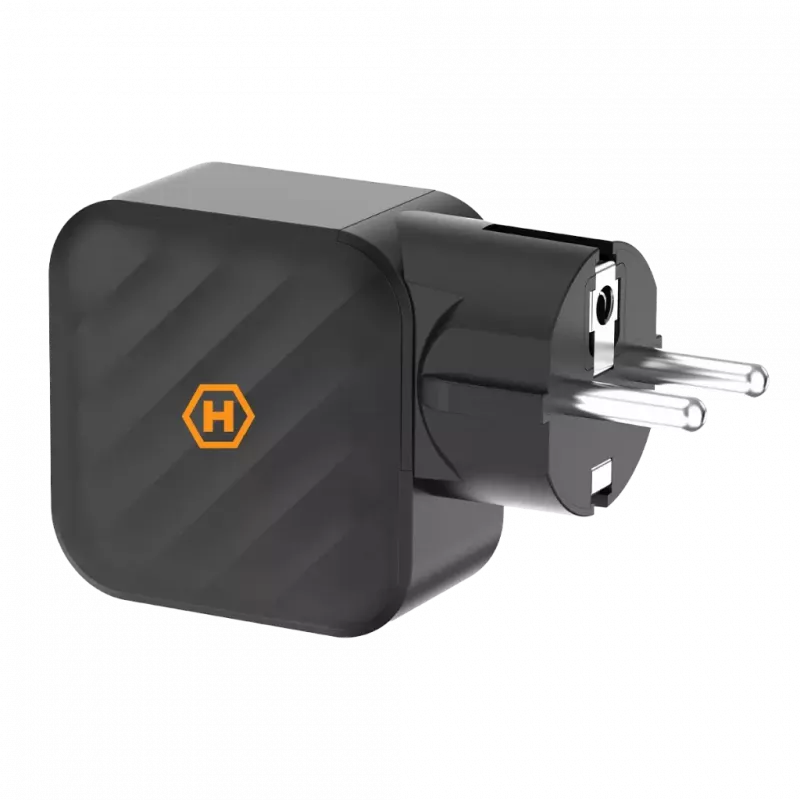 Alimentatore HAMMER RapidCharge 65W GaN - 2x USB-C PD, 1x USB-A QC, nero